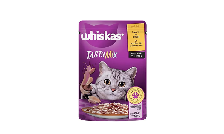 WHİSKAS POUCH TASTYMİX KUZULU HİNDİ ETLİ 85 GR